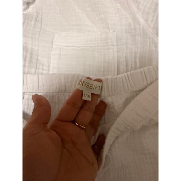 House No 23 - Alaia Short PJ Set - White - Picture 3 of 8